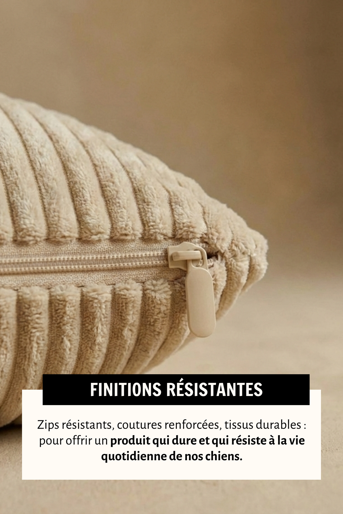 Paniers pour chiens Milou Pets - Velours côtelé - Panier résistant et durable
