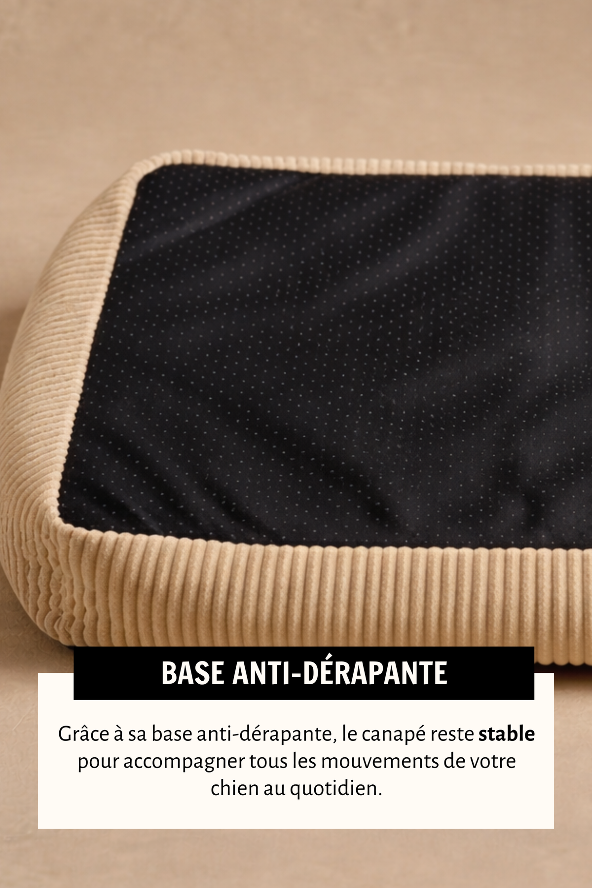 Canapé pour chiens - Base anti-dérapante - Milou Pets